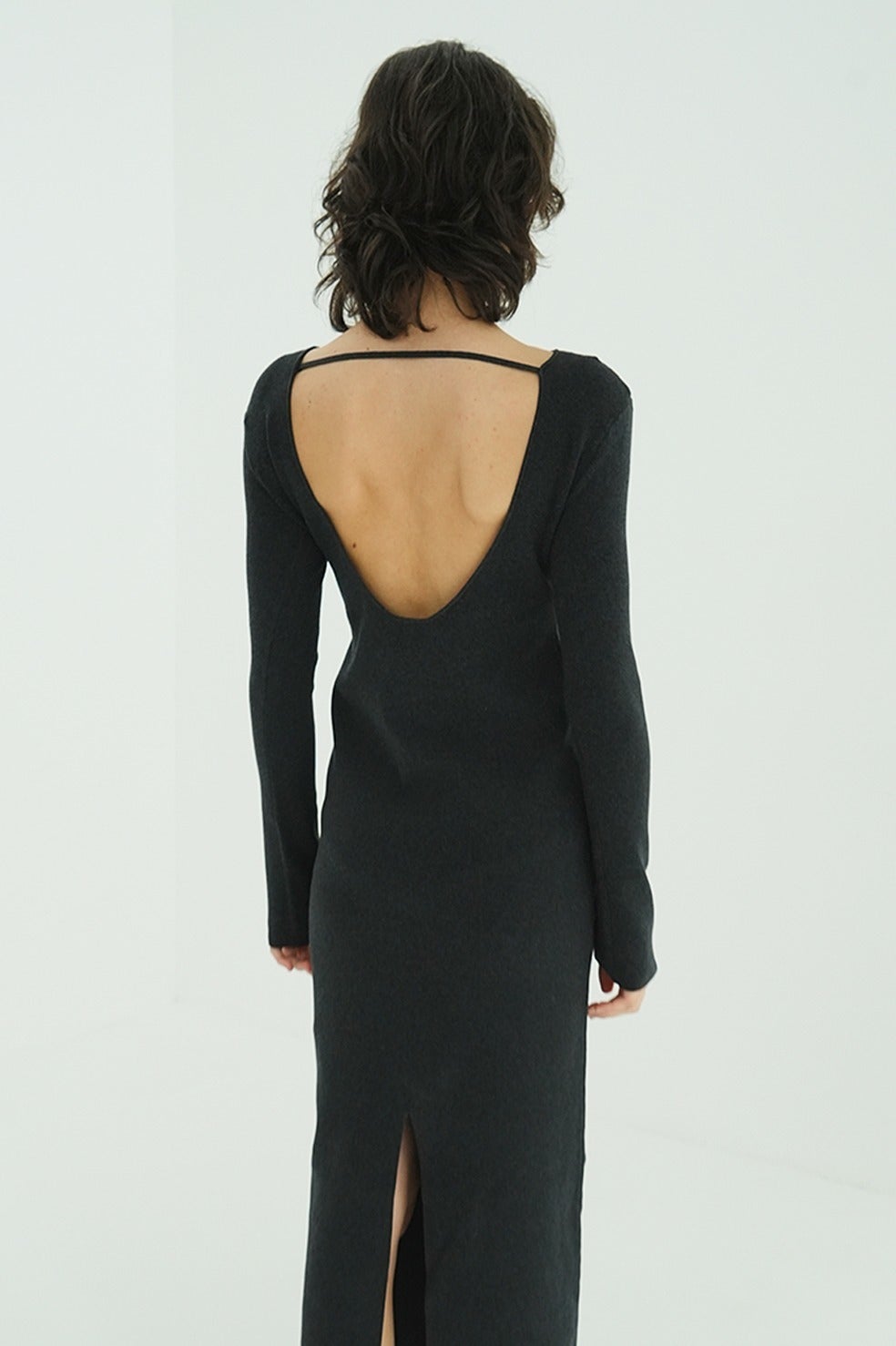 W FACE POWER SHOULDER KNIT ONEPIECE