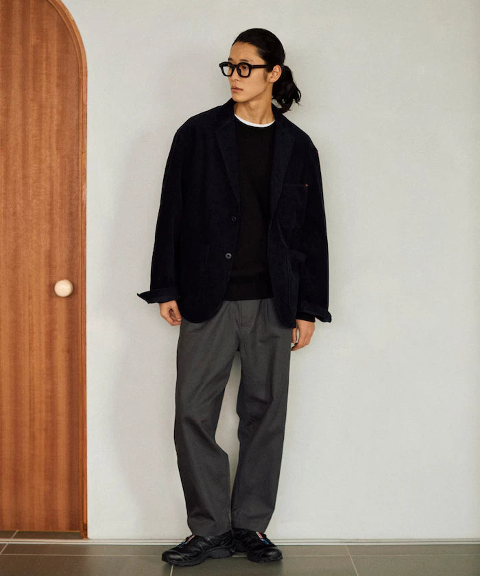Wide Silhouette Drawstring Chino Pants / Tapered Silhouette Easy Chino Pants