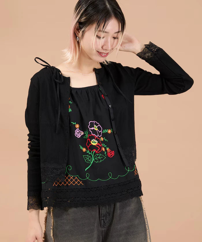 Eyelet Lace Cardigan