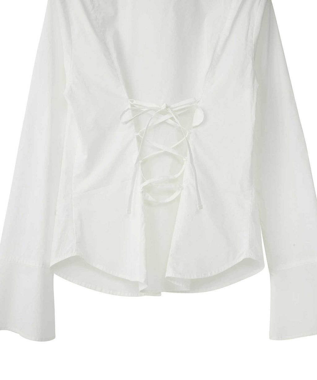 Hysteric Spider Lace Up Frill Cuff Blouse