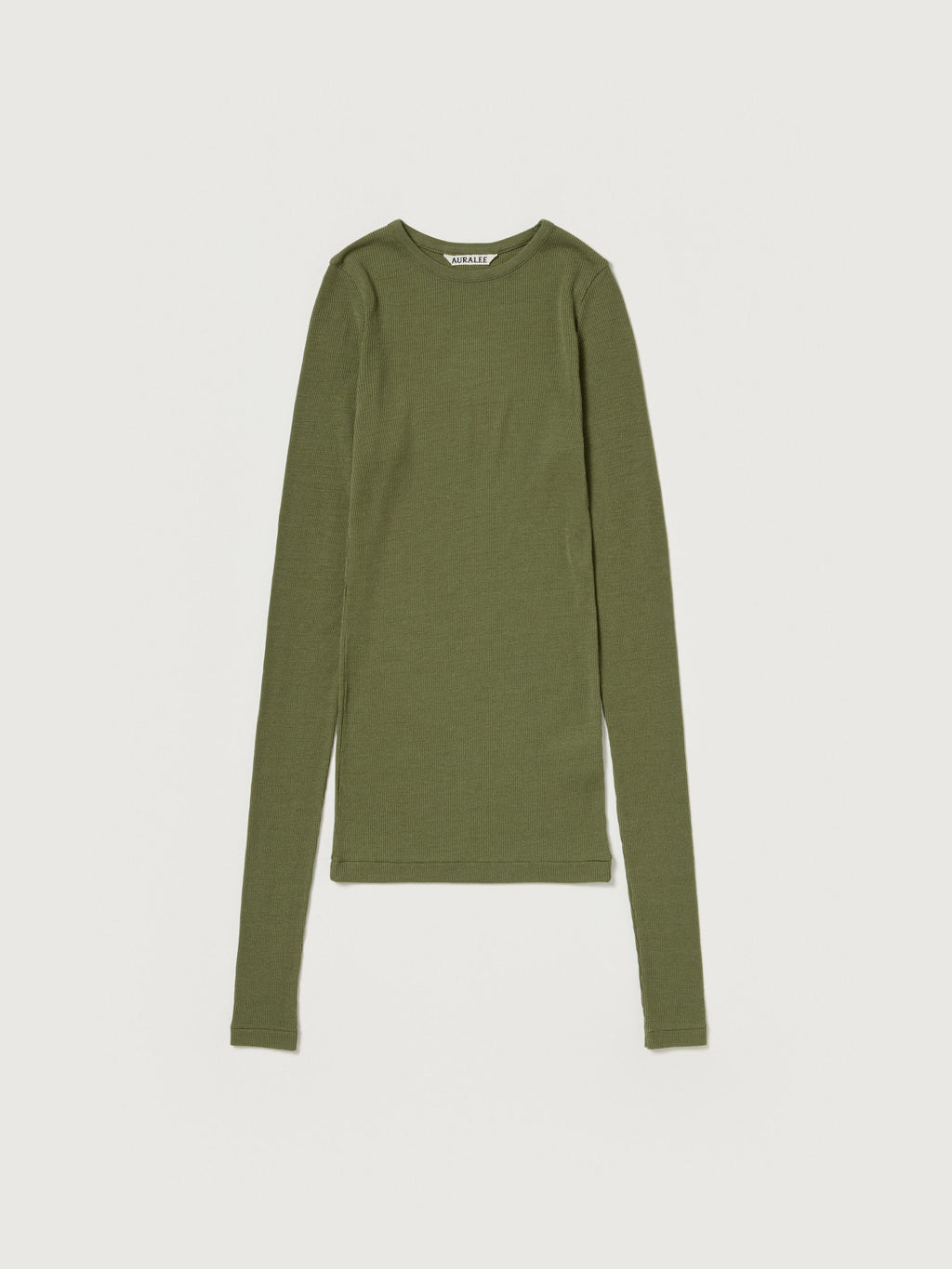 WOOL SILK SOFT RIB L/S TEE
