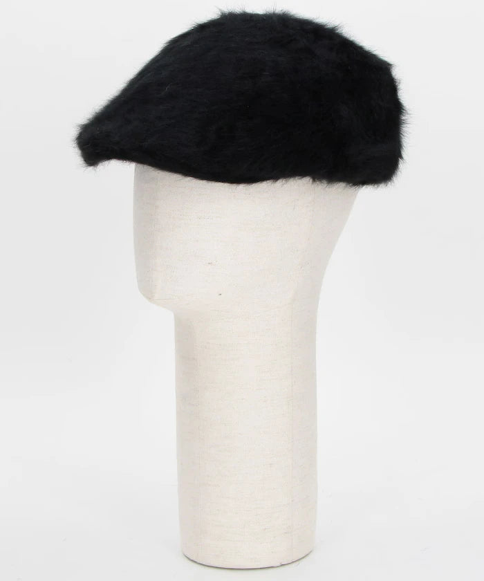 Fake Fur Newsboy Cap