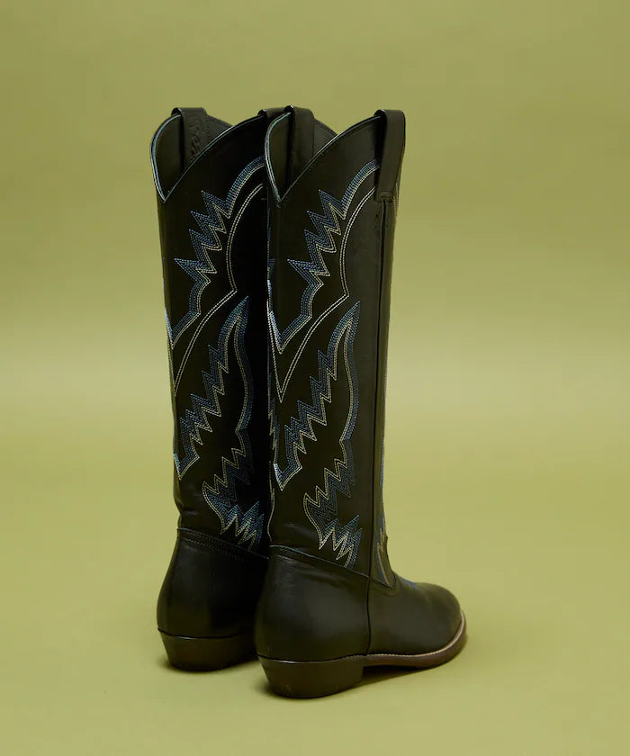 Long western boots/real leather long western boots