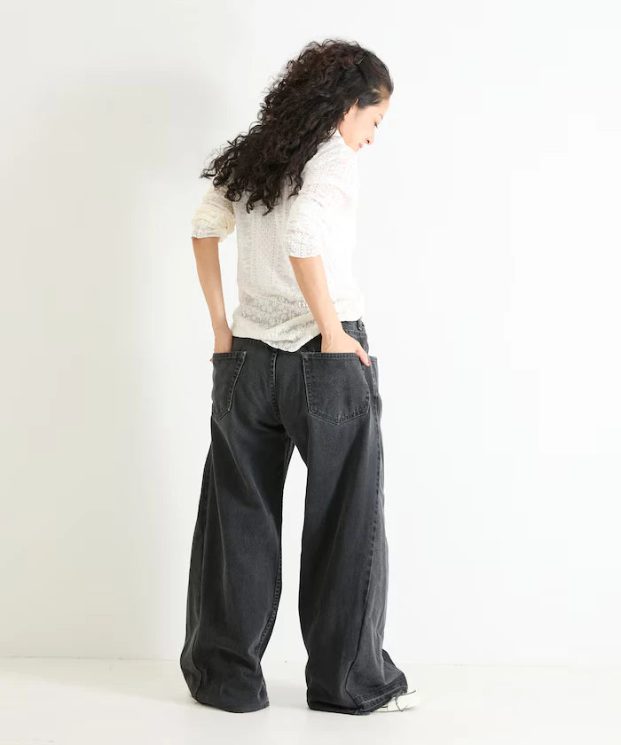 Vintage Remake Tuck Denim Pants