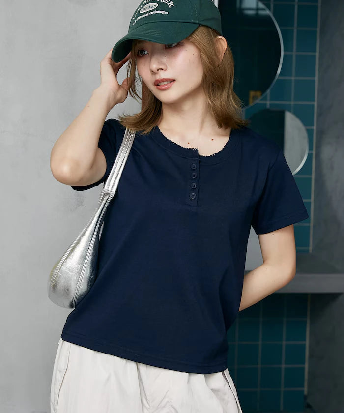 Picot Race Henry Neck T-Shirt Limited Edition