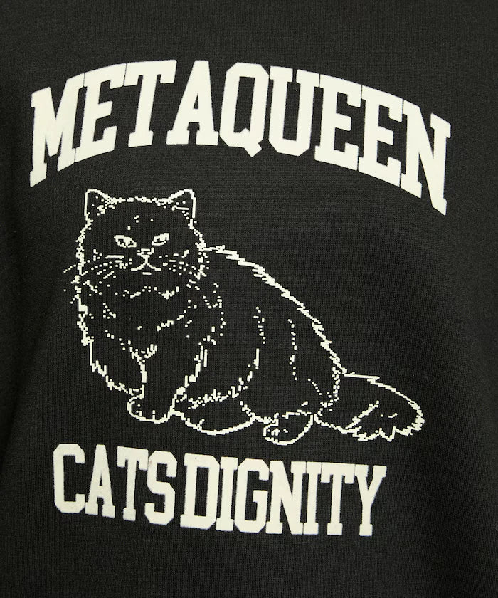 METAQUEEN Flocky Cat Brushed Back Sweat Limited Edition