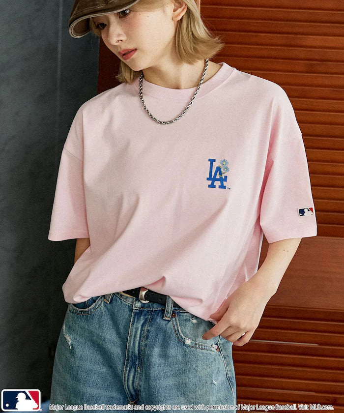 MLB One-Point Flower Embroidery T-Shirt