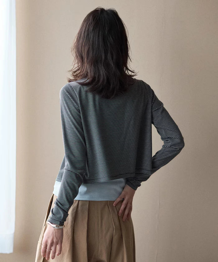 [February 12, 12:00 Release] Layered Set Top / Striped Cardigan & Camisole
