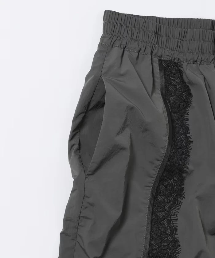 Nylon Lace Easy Wide Pants