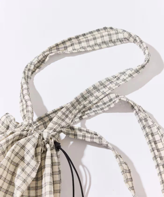 BetterDays Studio × FREAK'S STORE Drawstring Check Tote Bag