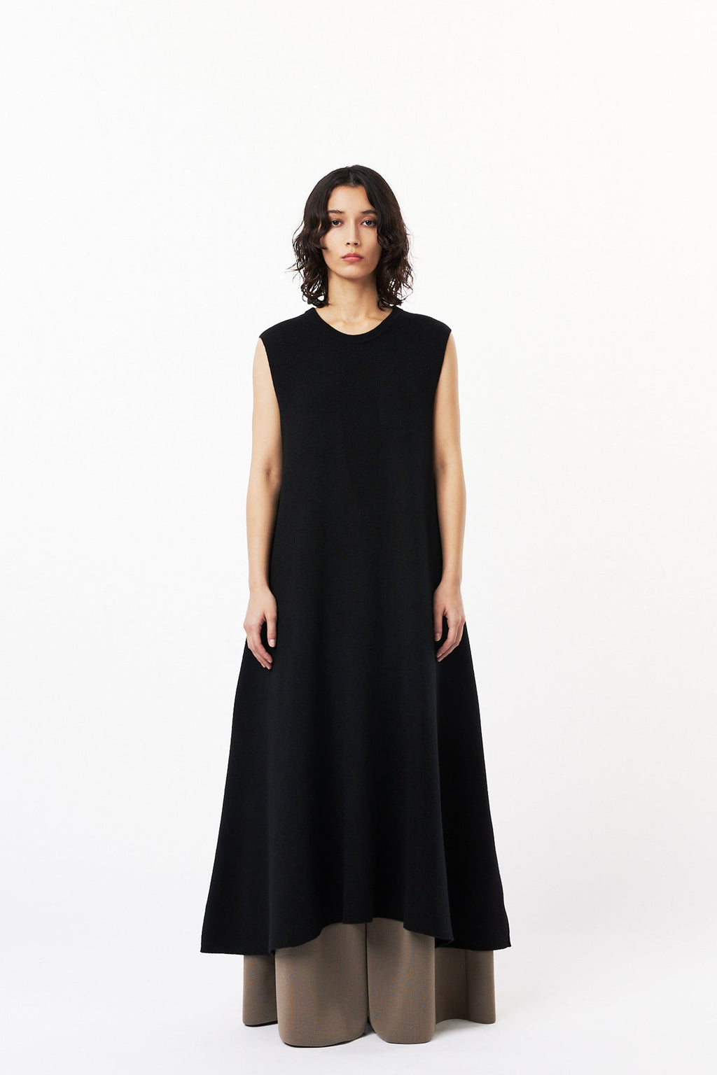 WOOL MILAN  SLEEVELESS DRESS