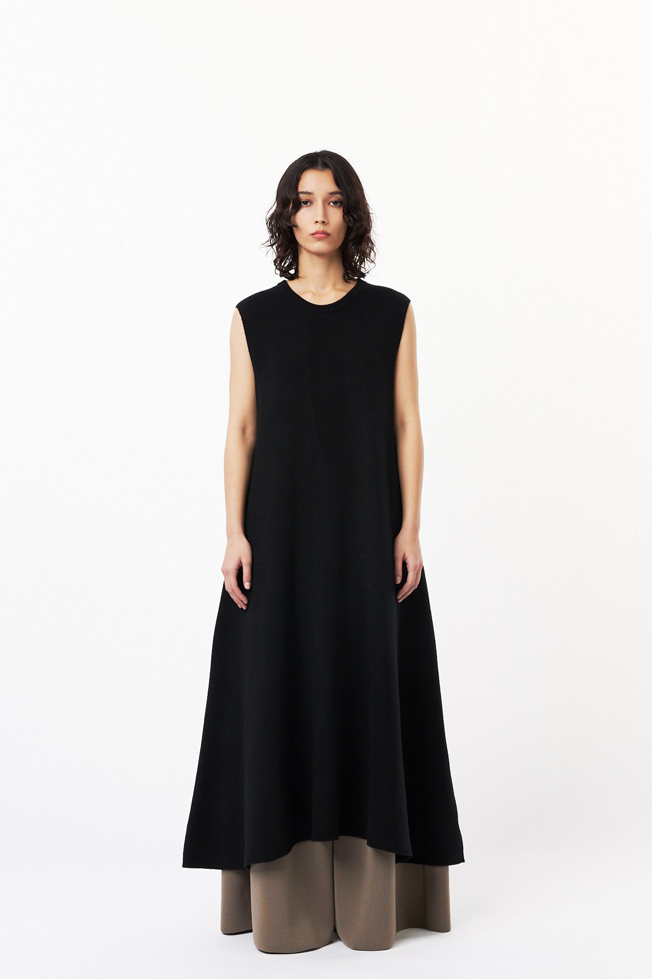 WOOL MILAN  SLEEVELESS DRESS