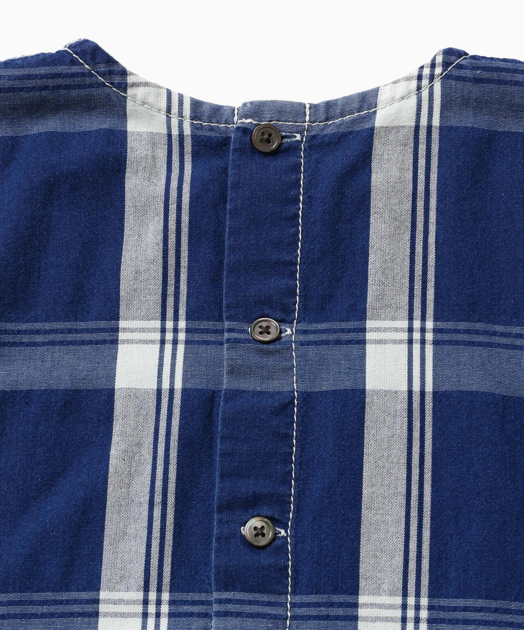 indigo check SS pullover (W)