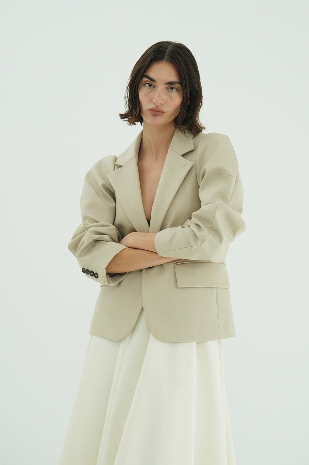 SCULPTED SLEEVE COMPACT JACKET