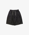 circular short pants black denim one wash