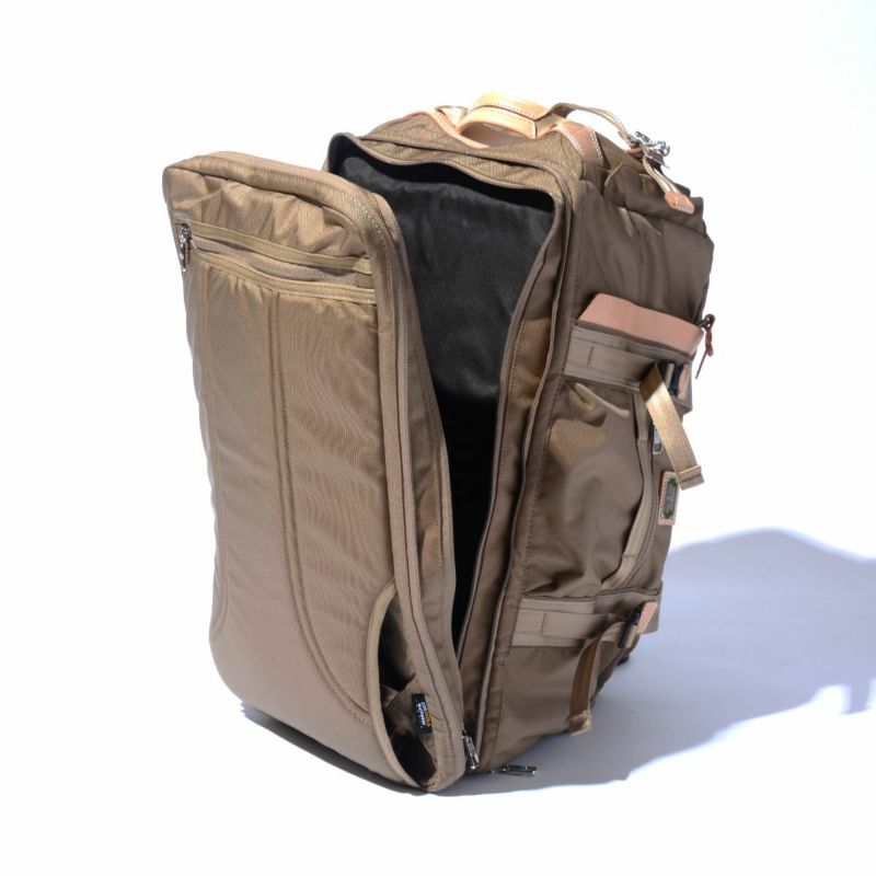 EXCLUSIVE BALLISTIC NYLON - 2WAY BOSTON BAG GOLF SERIES/KHAKI