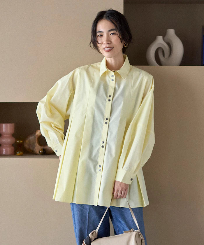 Box Stacked Balloon Sleeve Long Sleeve Shirt