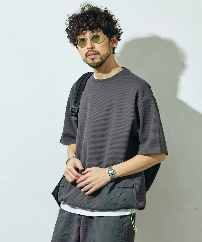 Side Pocket Spindle Tech Thermal Short Sleeve T-Shirt / Big Silhouette