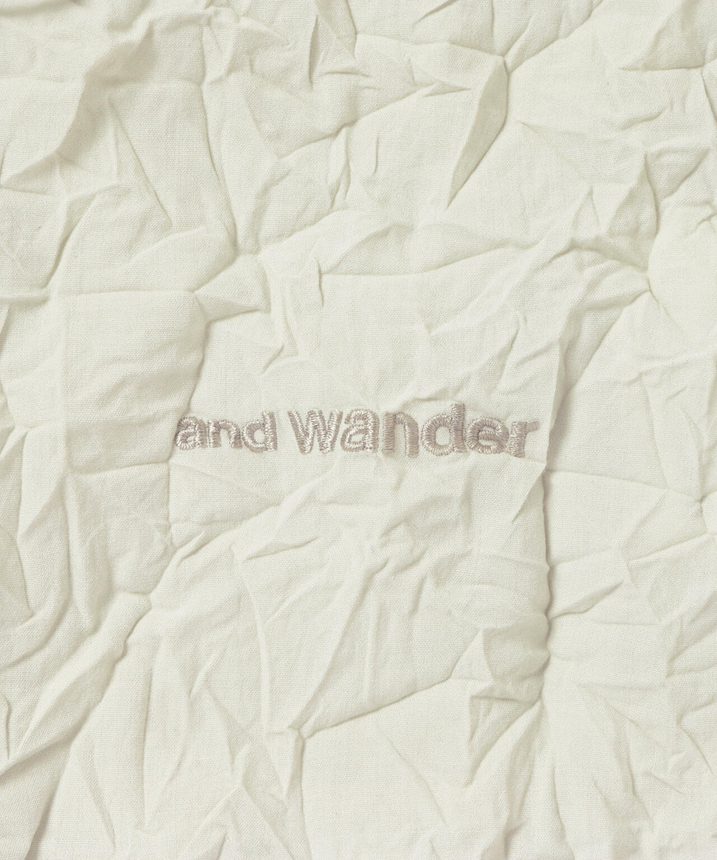 washer pleated open SS shirt (M)
