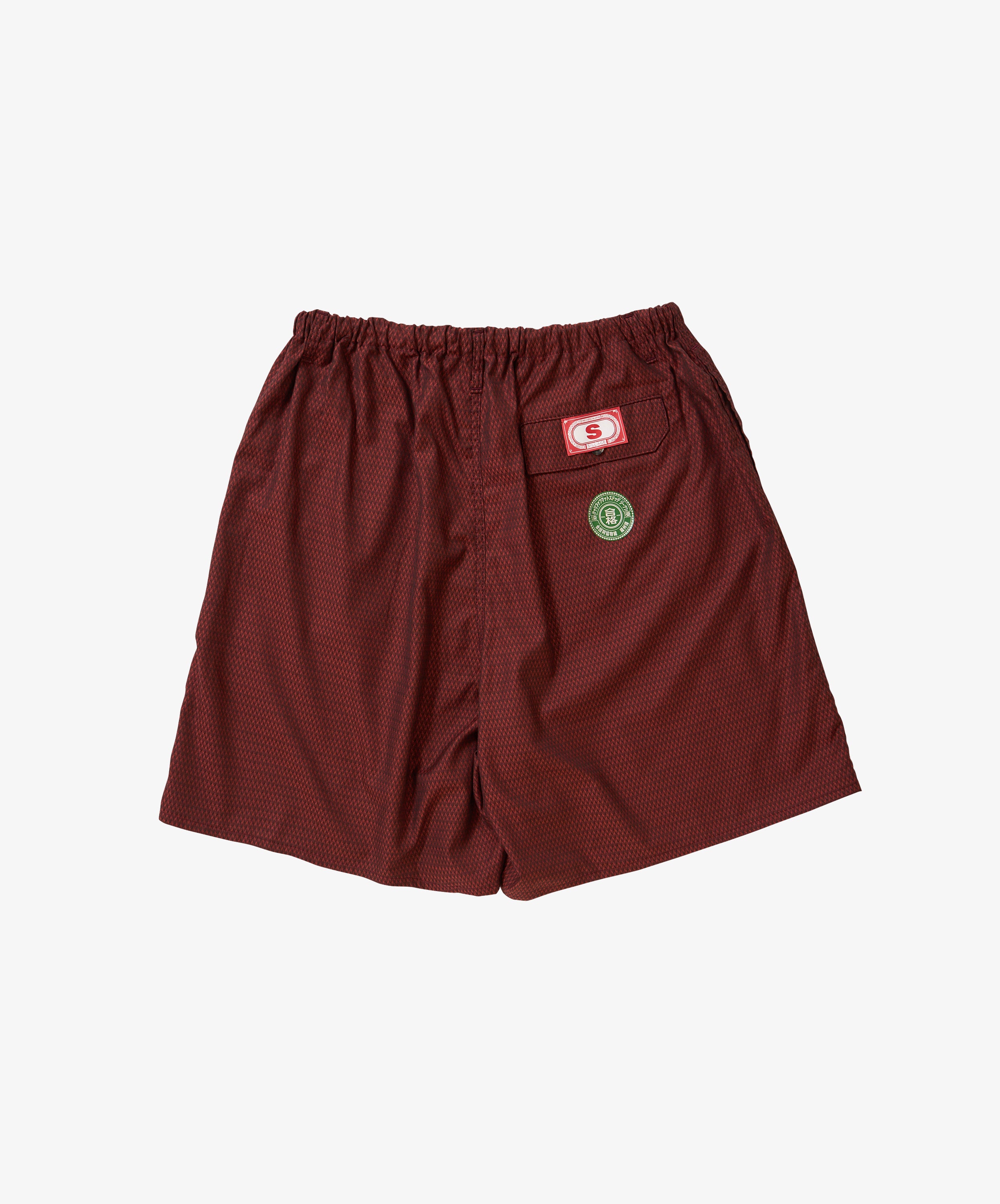 banshu ori circular fatigue short pants wine