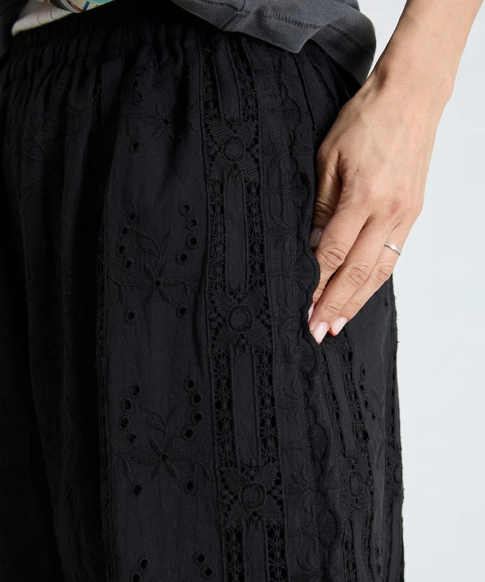 Cutwork Embroidered Easy Pants
