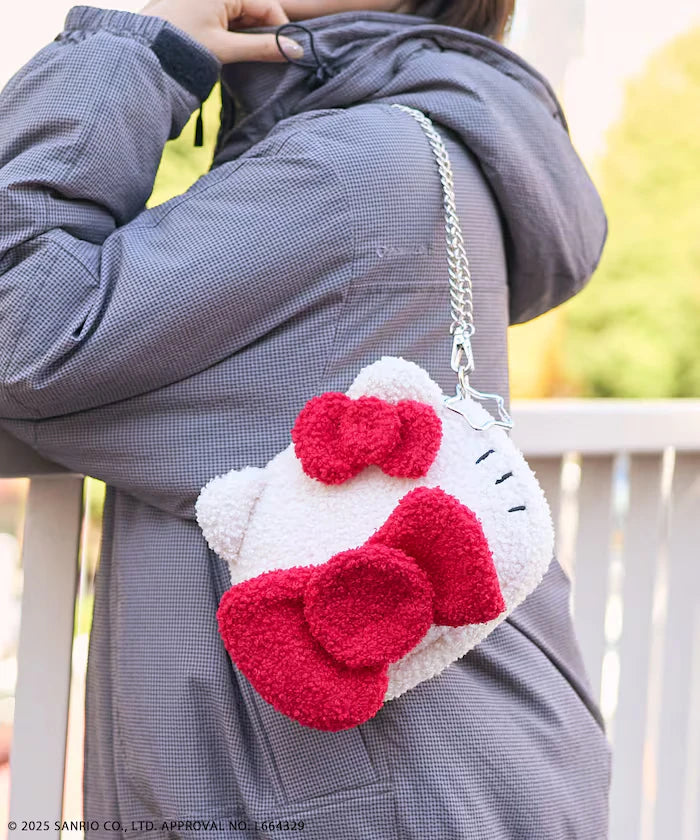 Hello Kitty Fuzzy Pouch Chain Bag