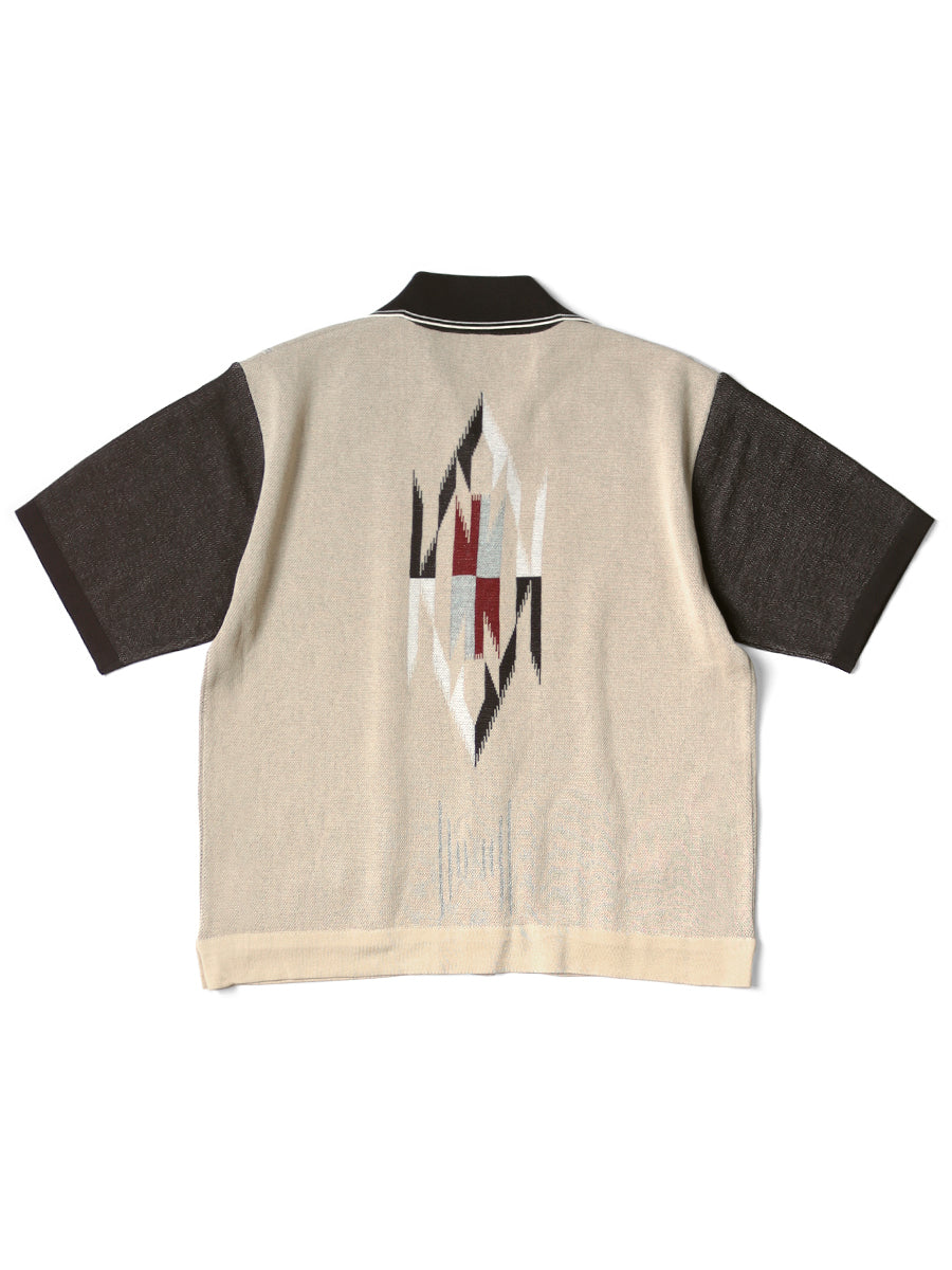 12G Cotton Knit Chimayo Pattern Aloha Polo