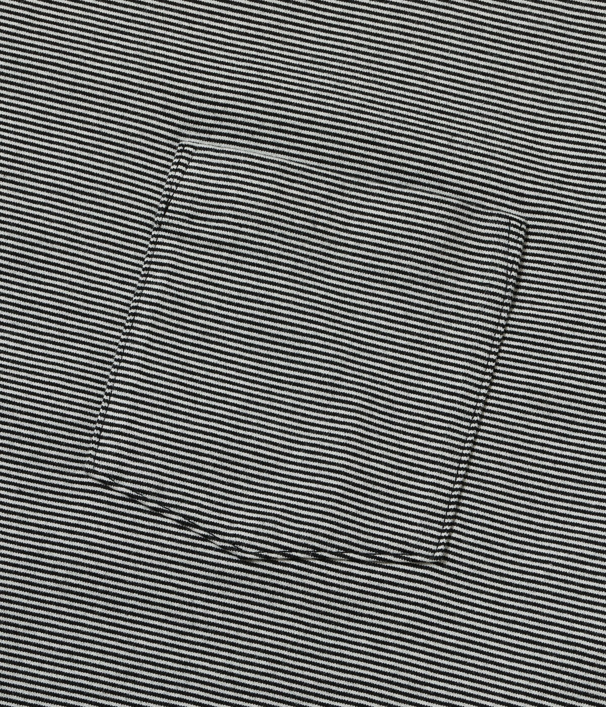 WHITESVILLE 30/2 FINE-LINED BORDER T-SHIRT