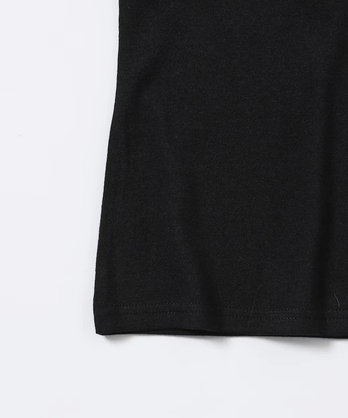 Shell Button Flower Motif Cotton Modal T-Shirt