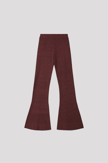 PORTRAIT VELVET TIGHT FLARE PANTS