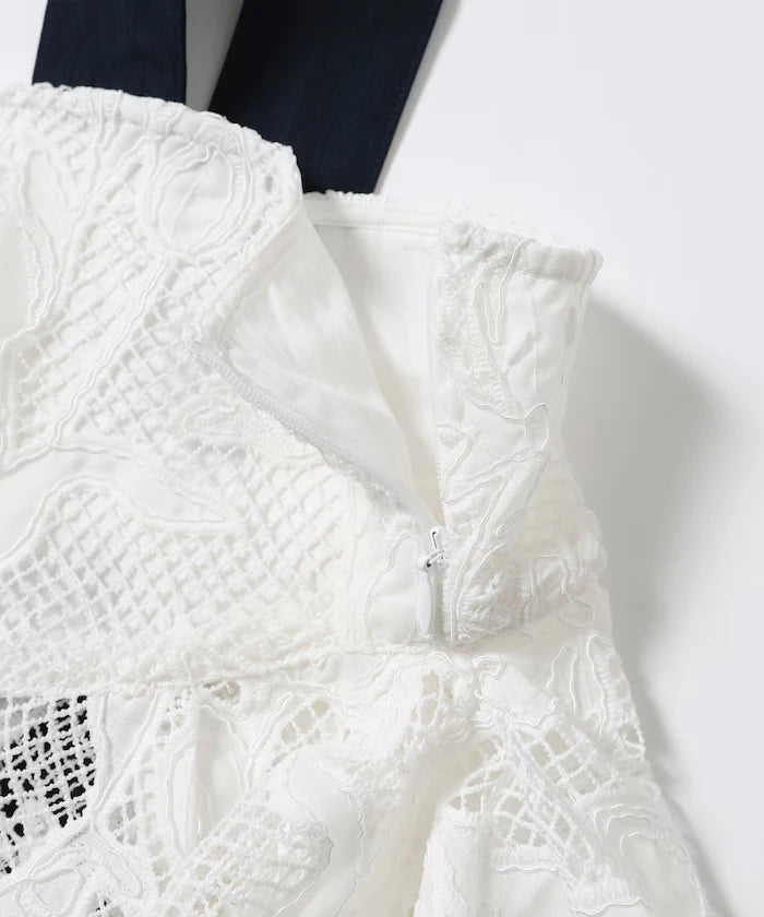 Flower Motif Batten Lace Iris Hem Camisole Top 【Limited Edition】