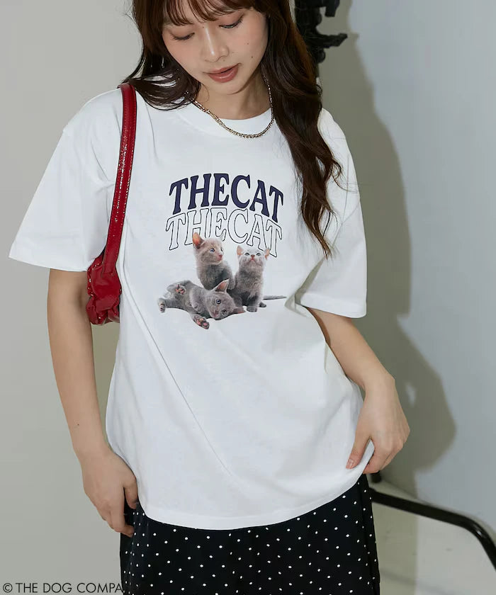 THE DOG / THE CAT Collegiate Style T-Shirt Limited Edition