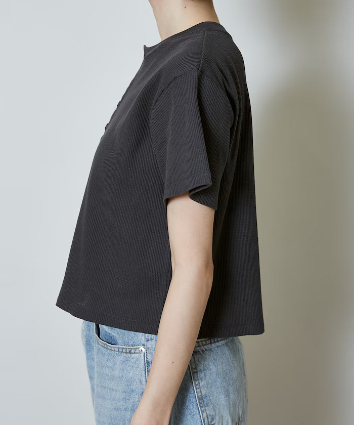 Light Waffle Henley Neck T-Shirt Limited Edition