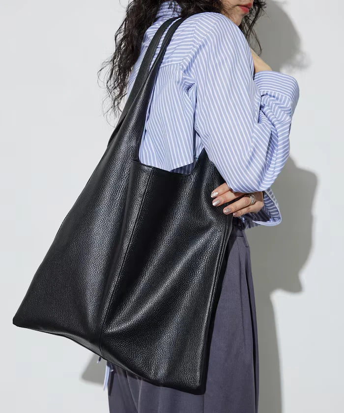 Leather Marche Bag / Leather Marche / Tote Bag / Cowhide / Water-repellent Leather