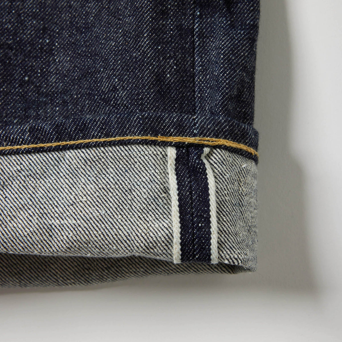 GL42579A / RECYCLED WASTE SUVIN COTTON YARN 14oz. DENIM 5POCKET WIDE PANTS