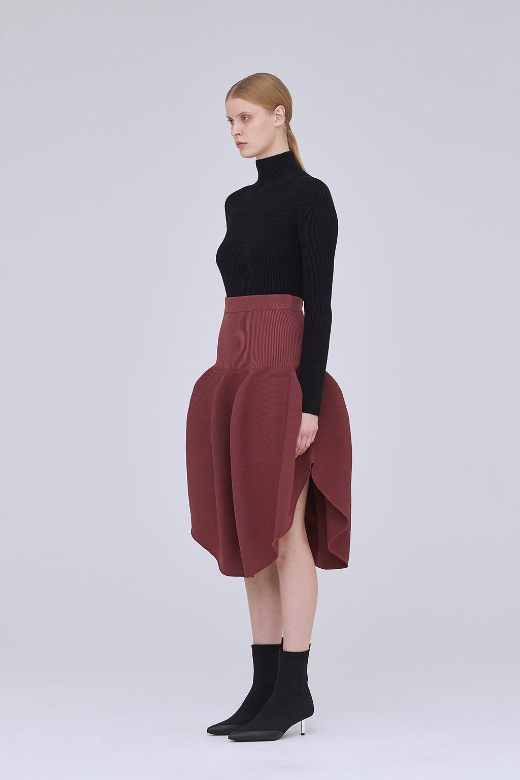 PORTRAIT VELVET MOCKNECK TOP