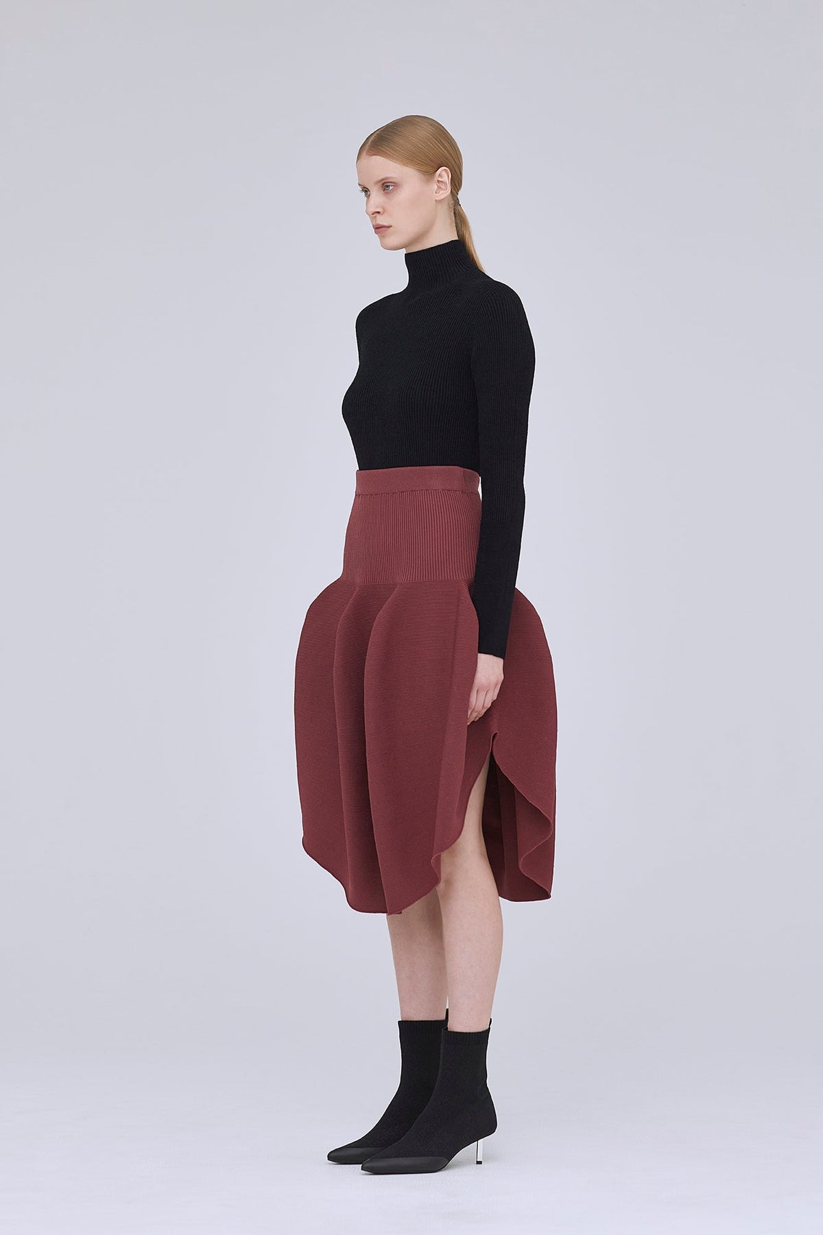 PORTRAIT VELVET MOCKNECK TOP