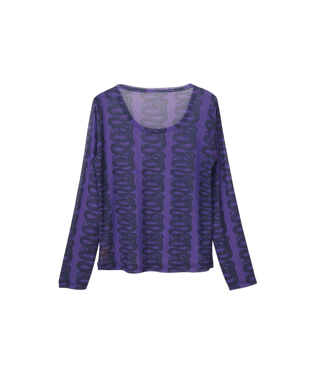 SNAKE LOOP Pattern T-Shirt