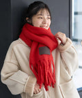 Volume Fringe Scarf