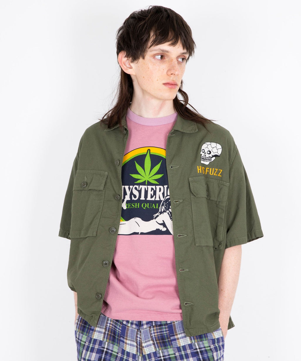 Snake & Skull Embroidery Utility Shirt