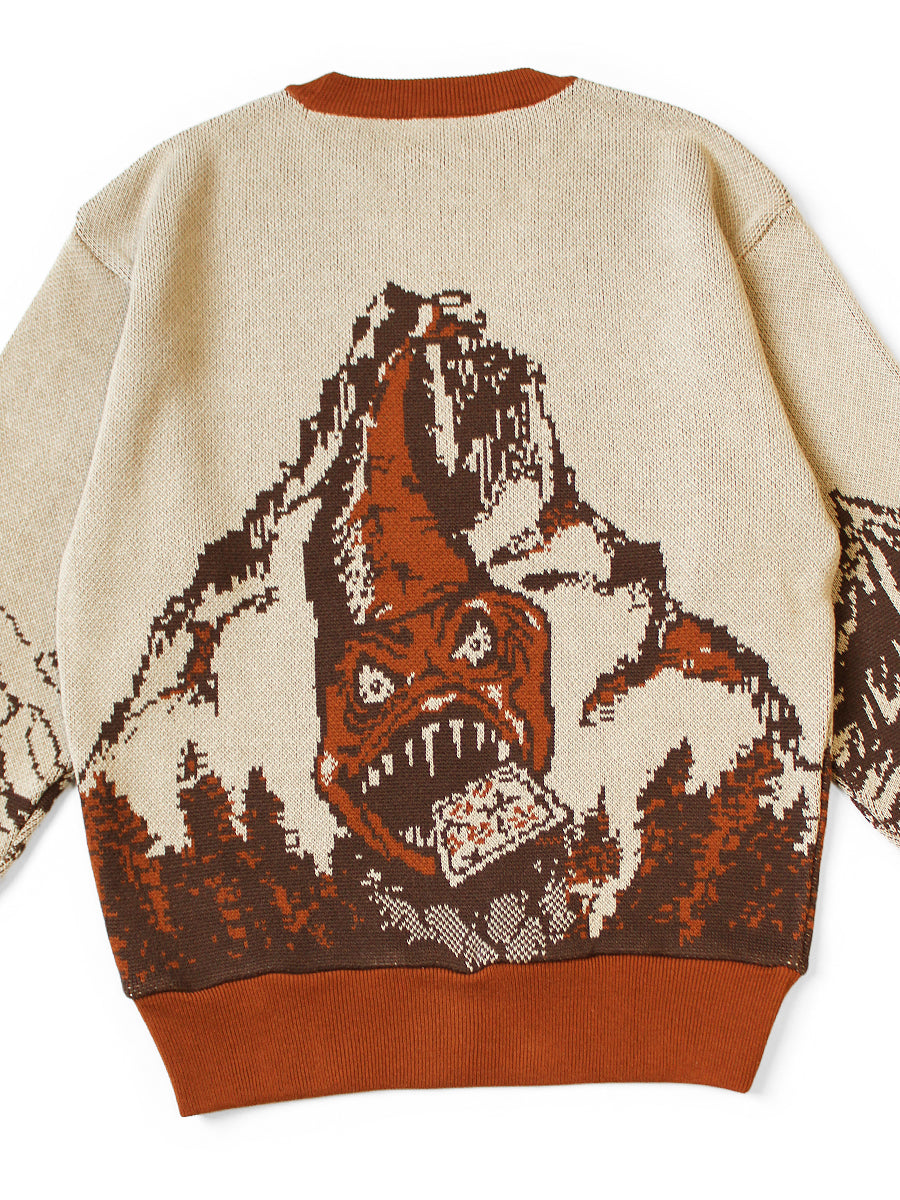 8G Jacquard Knit Vintage Crew Sweater(...