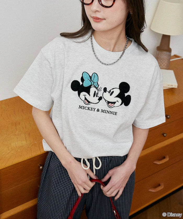 Mickey Mouse & Minnie Mouse/Mickey Mouse & Minnie Mouse/Sagara Embroidery T-Shirt Limited Edition