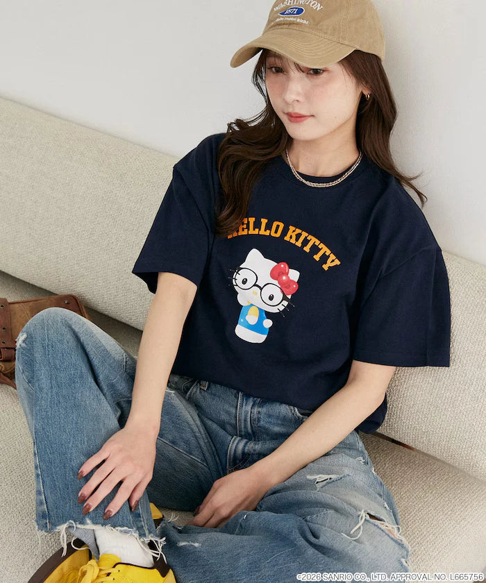 "SANRIO CHARACTERS" College Style Printed T-Shirt Limited Edition