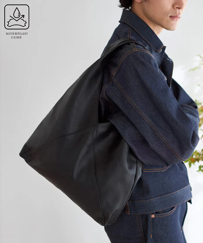 Triangle Leather Marche Bag