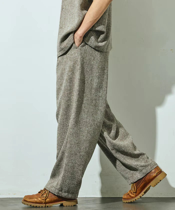 Dry Touch Summer Tweed Spindle Easy Wide Pants