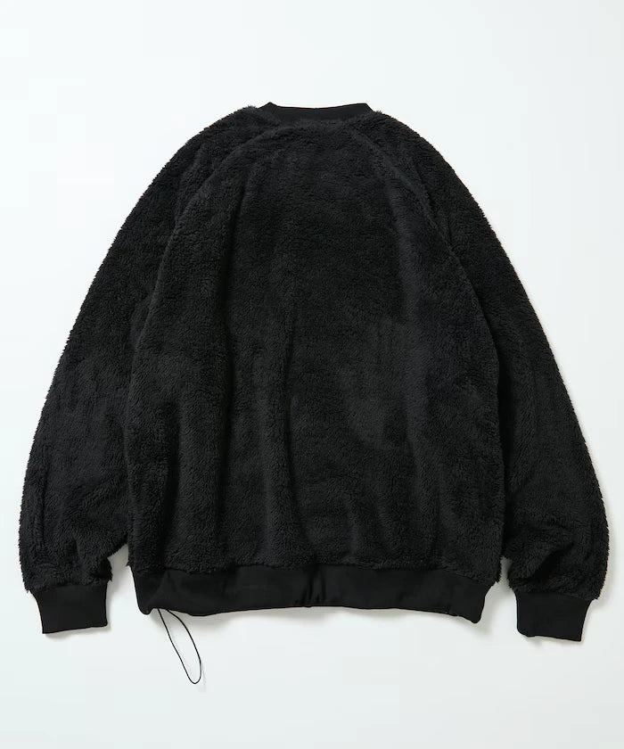 Relaxed Fit Raglan Sleeve Shaggy Fleece Pullover