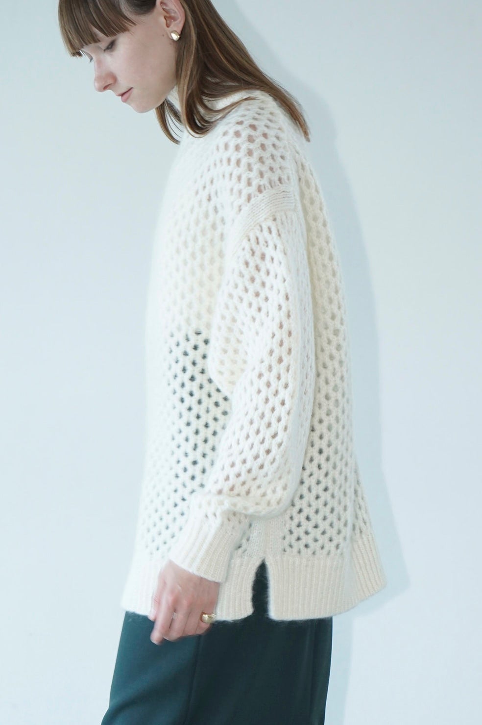 DOT MESH MOHAIR OVER KNIT TOPS