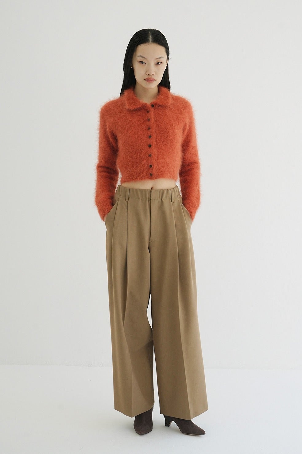 ANGORA SHORT KNIT CARDIGAN