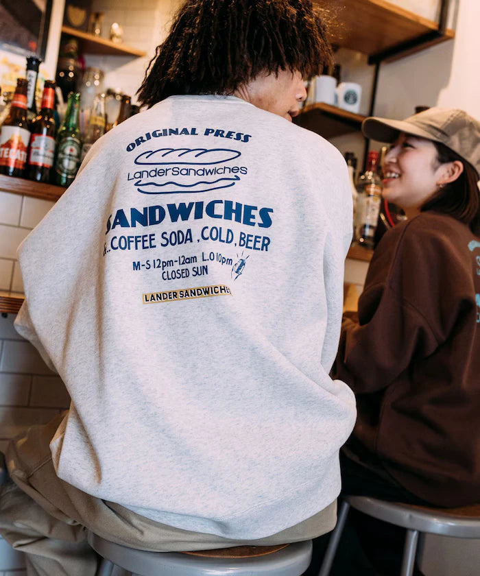 LANDER SANDWICHES×FREAK'S STORE/ Lander Limited Edition Big Silhouette Back Print Crewneck Sweat 【Limited Release】