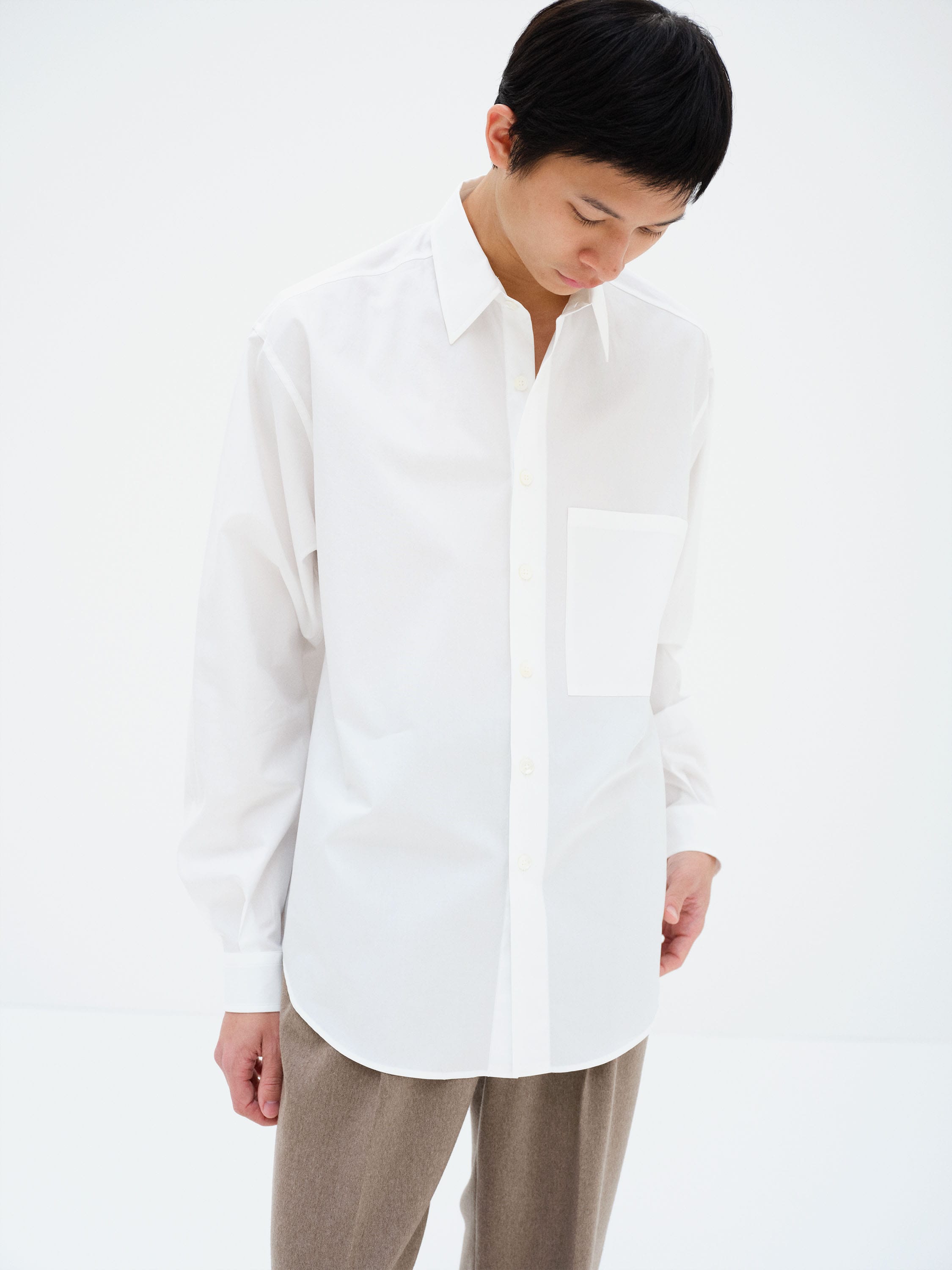 WASHED FINX TWILL BIG SHIRT